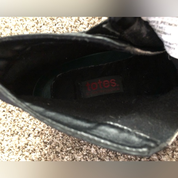 Totes Piedmont Nylon Rain Boots Booties Black 7 - Picture 6 of 9